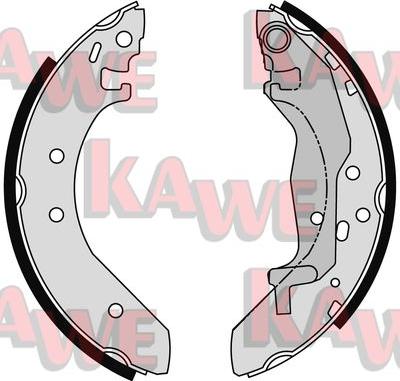 Kawe 06040 - Комплект тормозных колодок, барабанные autosila-amz.com