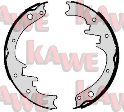 Kawe 06010 - Комплект тормозных колодок, барабанные autosila-amz.com