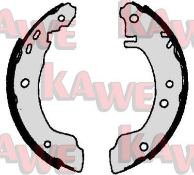 Kawe 06780 - Комплект тормозных колодок, барабанные autosila-amz.com