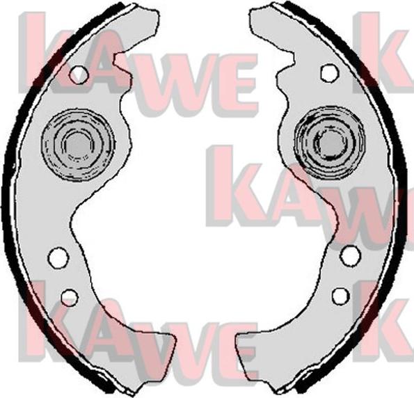 Kawe 00900 - Комплект тормозных колодок, барабанные autosila-amz.com