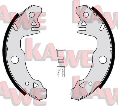 Kawe 00510 - Комплект тормозных колодок, барабанные autosila-amz.com