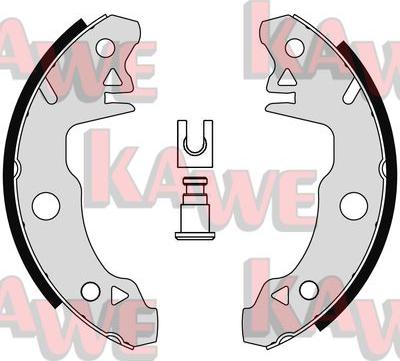 Kawe 00520 - Комплект тормозных колодок, барабанные autosila-amz.com