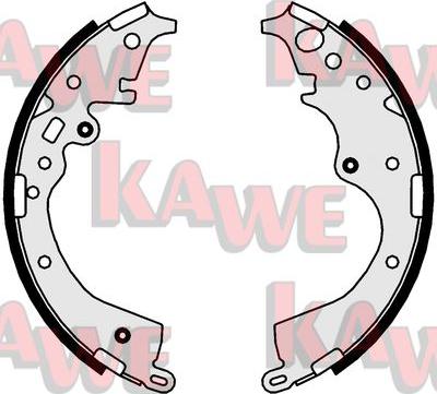 Kawe 01035 - Комплект тормозных колодок, барабанные autosila-amz.com