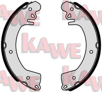 Kawe 01124 - Комплект тормозных колодок, барабанные autosila-amz.com
