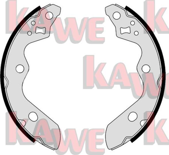 Kawe 01218 - Комплект тормозных колодок, барабанные autosila-amz.com
