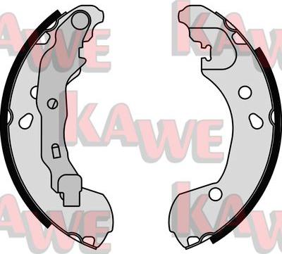 Kawe 08180 - Комплект тормозных колодок, барабанные autosila-amz.com