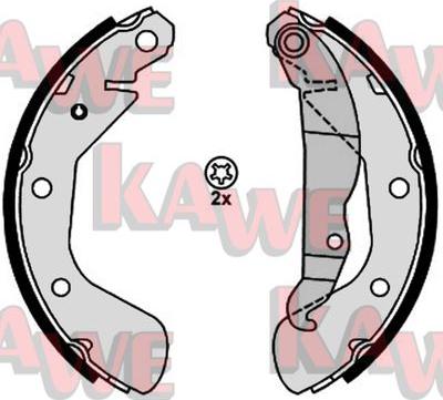 Kawe 08120 - Комплект тормозных колодок, барабанные autosila-amz.com