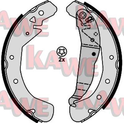 Kawe 08210 - Комплект тормозных колодок, барабанные autosila-amz.com