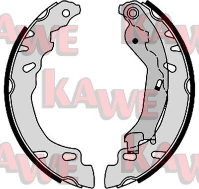 Kawe 08780 - Комплект тормозных колодок, барабанные autosila-amz.com