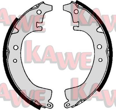 Kawe 03510 - Комплект тормозных колодок, барабанные autosila-amz.com