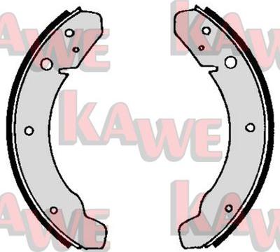 Kawe 03890 - Комплект тормозных колодок, барабанные autosila-amz.com
