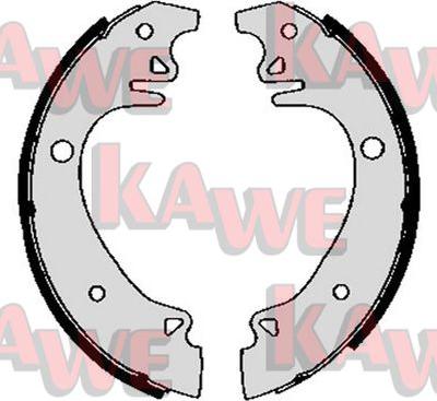 Kawe 02870 - Комплект тормозных колодок, барабанные autosila-amz.com
