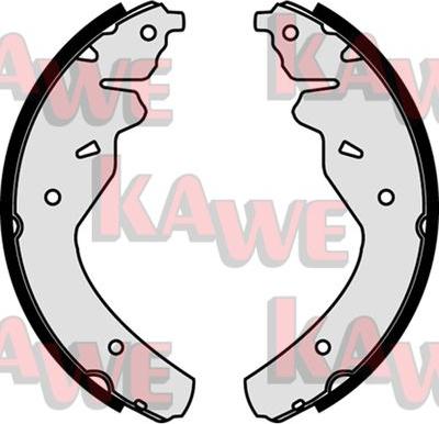 Kawe 07450 - Комплект тормозных колодок, барабанные autosila-amz.com