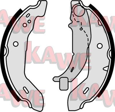 Kawe 07480 - Комплект тормозных колодок, барабанные autosila-amz.com