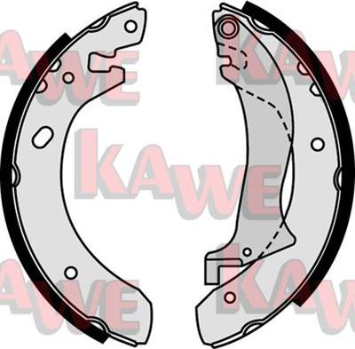 Kawe 07510 - Комплект тормозных колодок, барабанные autosila-amz.com