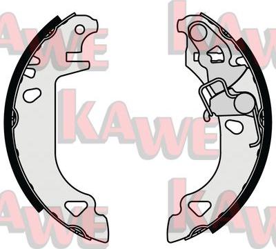 Kawe 07070 - Комплект тормозных колодок, барабанные autosila-amz.com