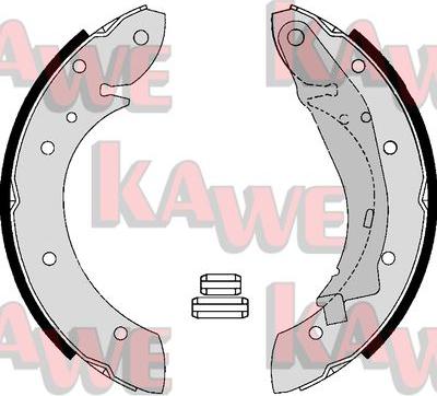 Kawe 07165 - Комплект тормозных колодок, барабанные autosila-amz.com