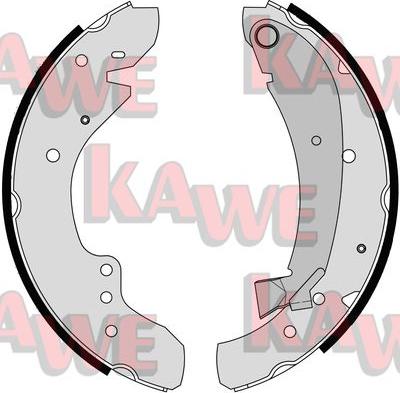 Kawe 07110 - Комплект тормозных колодок, барабанные autosila-amz.com