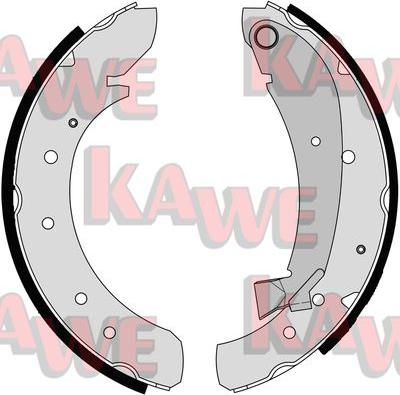 Kawe 07120 - Комплект тормозных колодок, барабанные autosila-amz.com