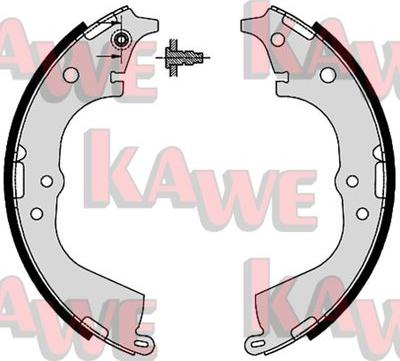 Kawe 07225 - Комплект тормозных колодок, барабанные autosila-amz.com
