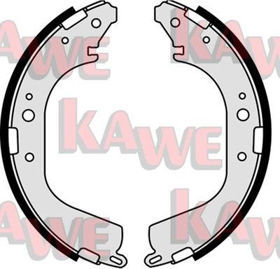 Kawe 07780 - Комплект тормозных колодок, барабанные autosila-amz.com