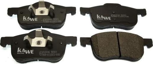Kawe 810046 - Тормозные колодки, дисковые, комплект autosila-amz.com