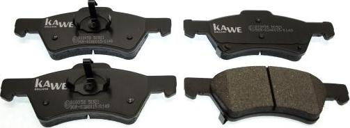 Kawe 810058 - Тормозные колодки, дисковые, комплект autosila-amz.com