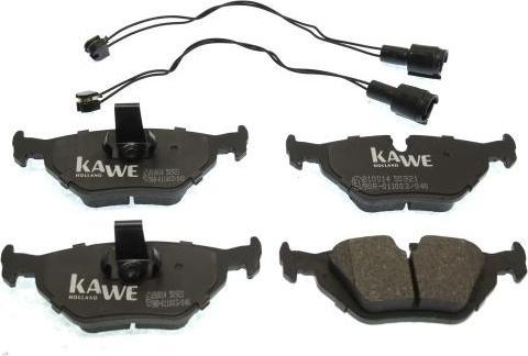 Kawe 810014 - Тормозные колодки, дисковые, комплект autosila-amz.com
