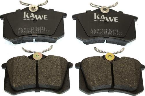 Kawe 810013 - Тормозные колодки, дисковые, комплект autosila-amz.com