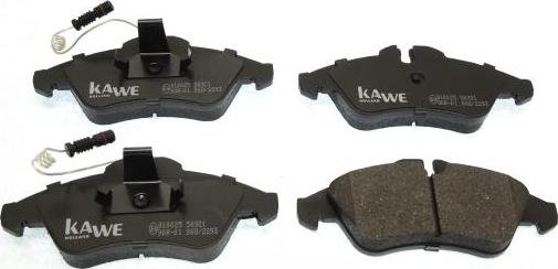 Kawe 810025 - Тормозные колодки, дисковые, комплект autosila-amz.com