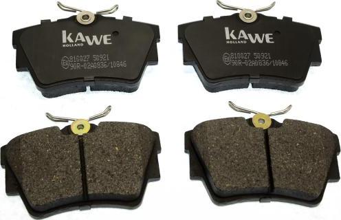 Kawe 810027 - Тормозные колодки, дисковые, комплект autosila-amz.com