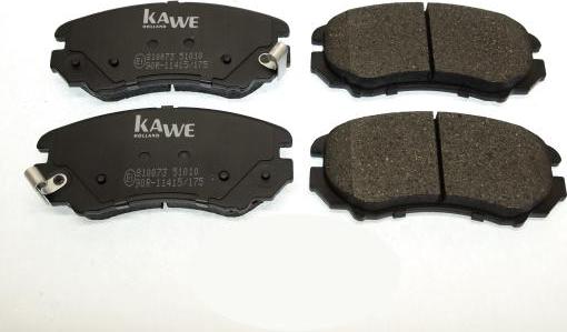 Kawe 810073 - Тормозные колодки, дисковые, комплект autosila-amz.com