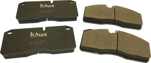 Kawe 88093 - Тормозные колодки, дисковые, комплект autosila-amz.com