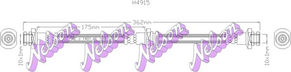 Kawe H4915 - Тормозной шланг autosila-amz.com