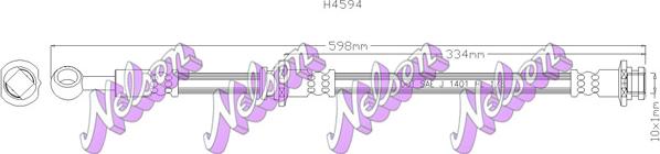 Kawe H4594 - Тормозной шланг autosila-amz.com