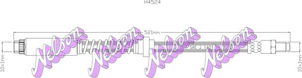 Kawe H4524 - Тормозной шланг autosila-amz.com