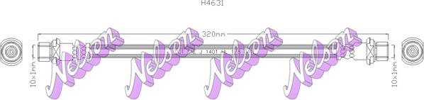 Kawe H4631 - Тормозной шланг autosila-amz.com