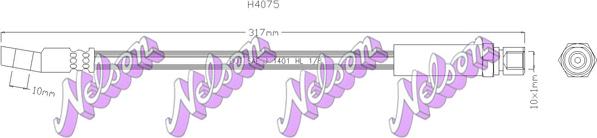 Kawe H4075 - Тормозной шланг autosila-amz.com