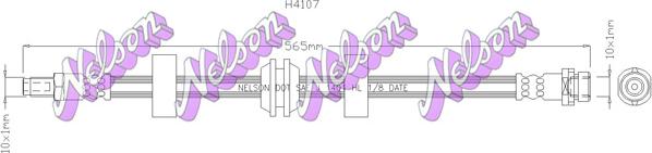 Kawe H4107 - Тормозной шланг autosila-amz.com