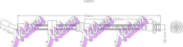 Kawe H4891 - Тормозной шланг autosila-amz.com