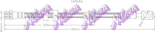 Kawe H4846 - Тормозной шланг autosila-amz.com