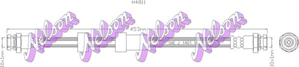 Kawe H4811 - Тормозной шланг autosila-amz.com