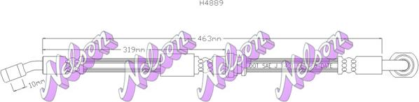 Kawe H4889 - Тормозной шланг autosila-amz.com