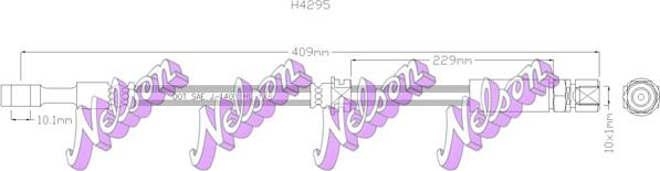 Kawe H4295 - Тормозной шланг autosila-amz.com