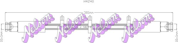 Kawe H4240 - Тормозной шланг autosila-amz.com