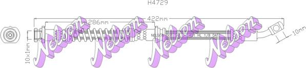 Kawe H4729 - Тормозной шланг autosila-amz.com