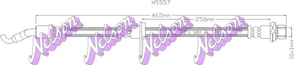 Kawe H5557 - Тормозной шланг autosila-amz.com