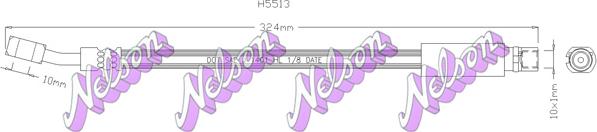 Kawe H5513 - Тормозной шланг autosila-amz.com