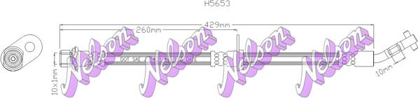 Kawe H5653 - Тормозной шланг autosila-amz.com