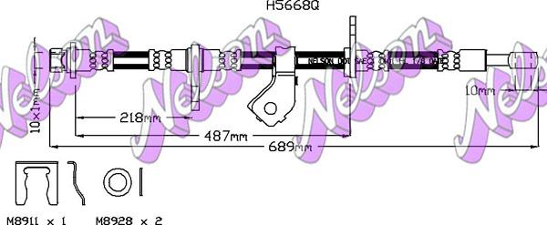 Kawe H5668Q - Тормозной шланг autosila-amz.com